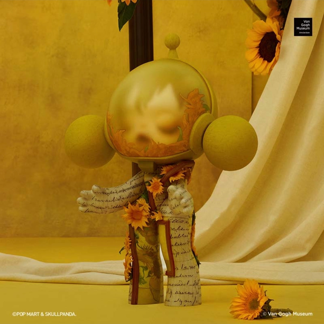 【preorder】POP MART MEGA α SKULLPANDA 400% Van Gogh Museum Sunflowers Limited Dolls