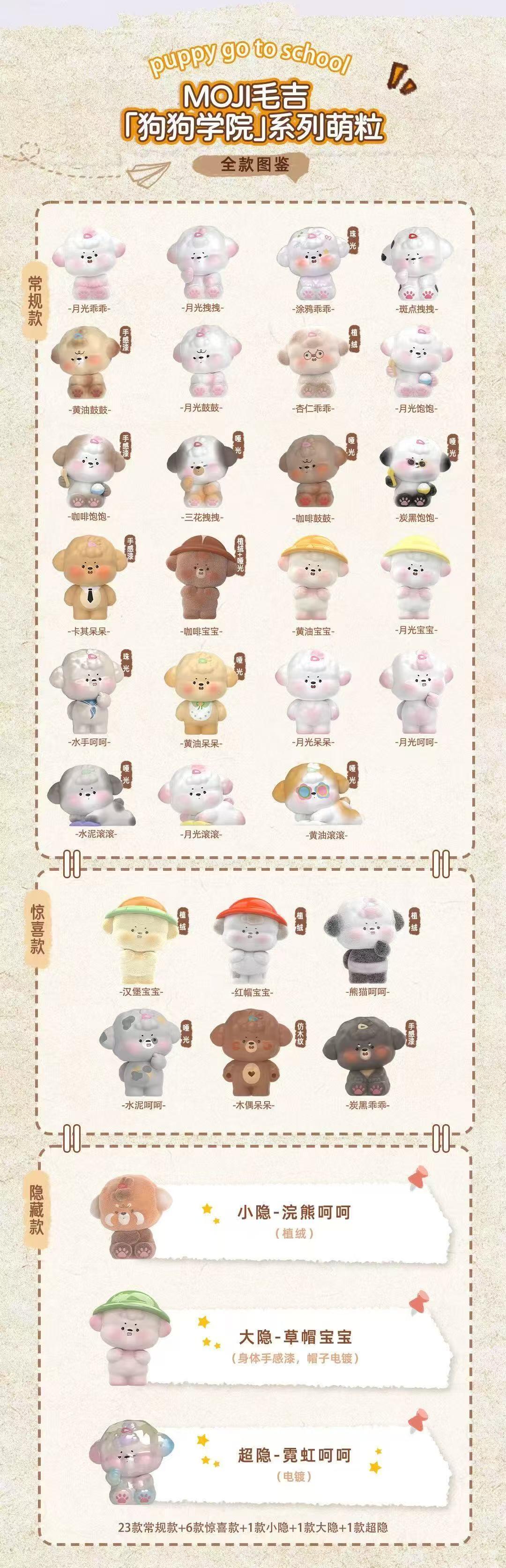 Moji Puppy School Minibean Series toy surprise box Dolls
