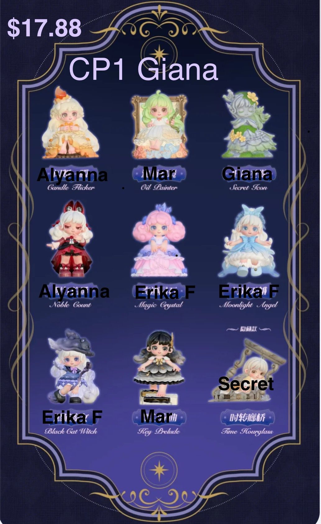 Miana Sleeping Castle Series toy surprise box Dolls