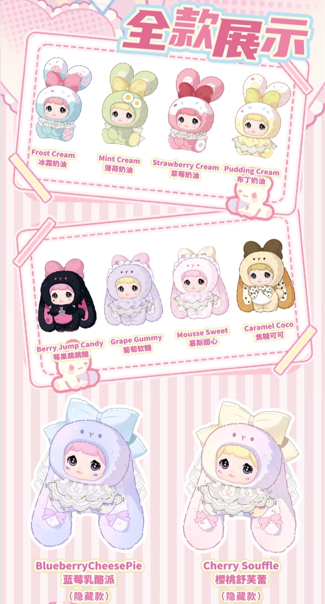 Nommi Baby Sweetheart Bunny Plush Series toy surprise box Dolls