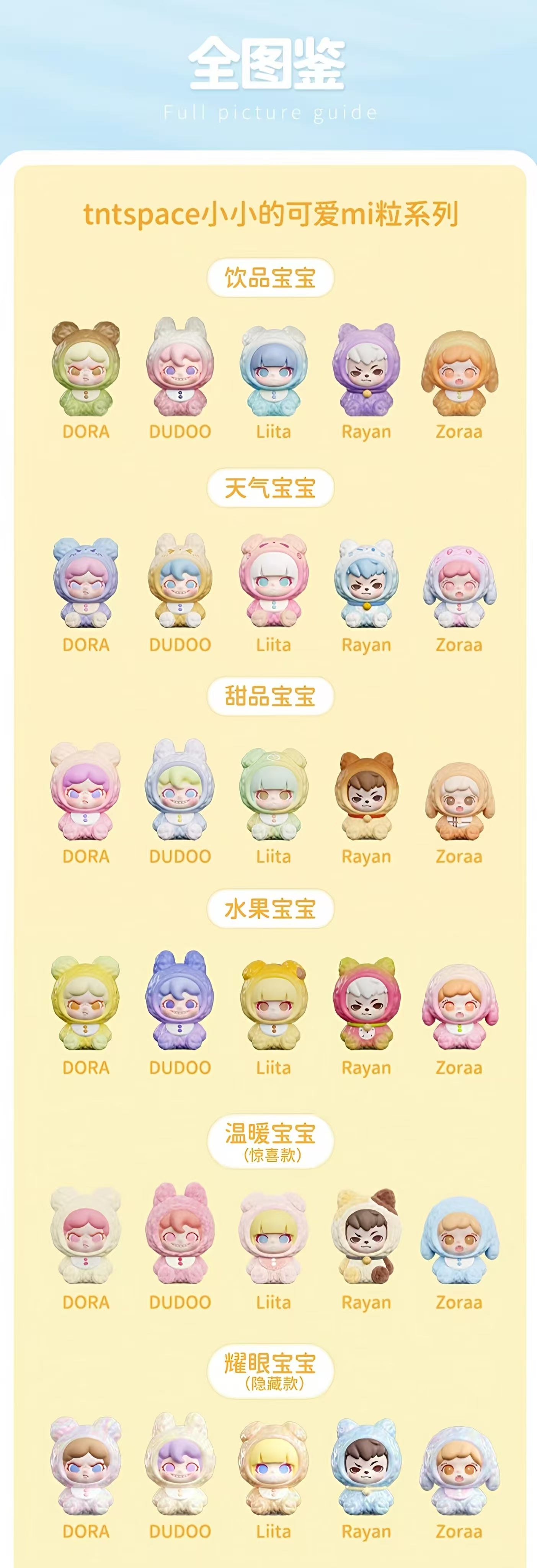Tntspace Tiny Cutie Minibean Series toy surprise box Dolls