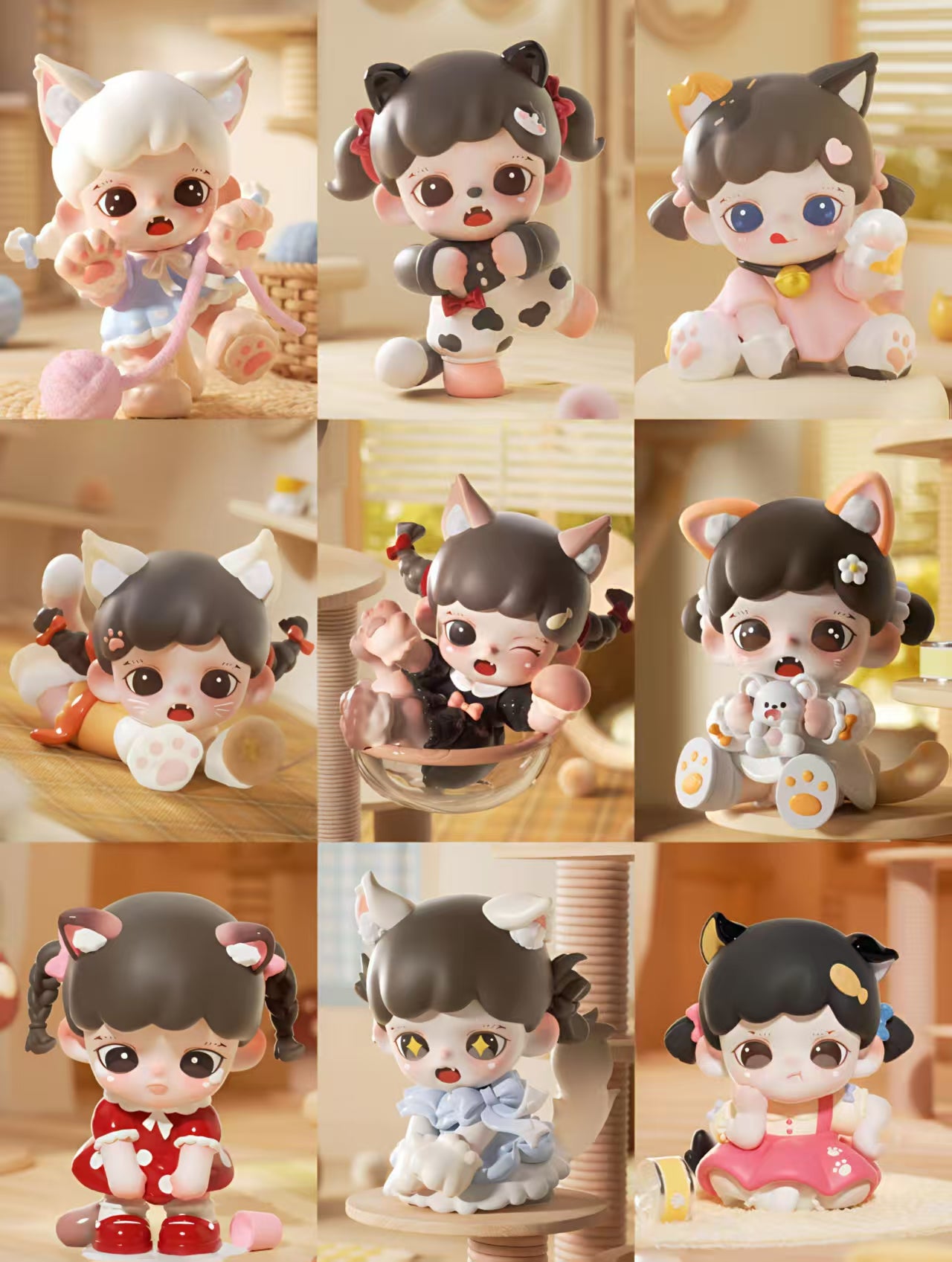 Zoraa Meow Cat Face Mini Series toy surprise box Dolls