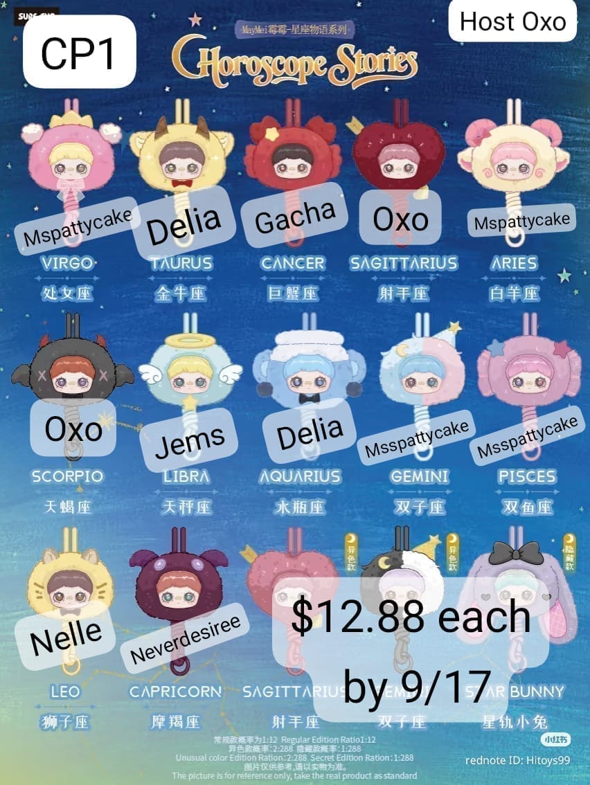 Maymei Horoscope Stories Plush Series toy surprise box Dolls
