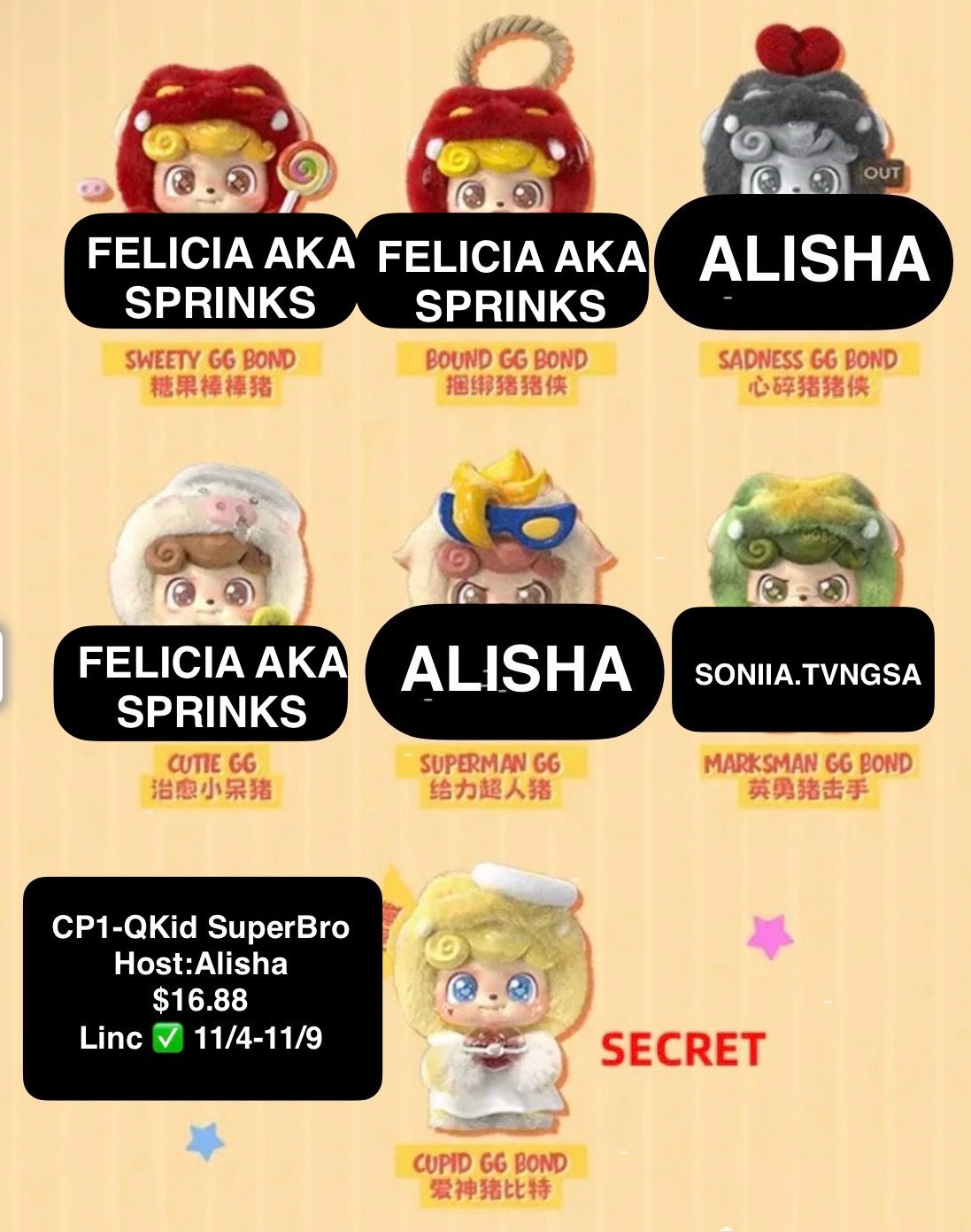 Qkid & Piggy Hero Plush Series Claim Party