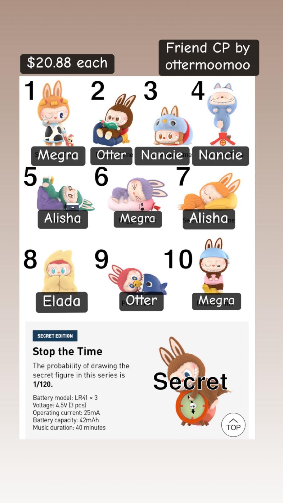 【preorder】POP MART THE MONSTERS 1:00 A.M. Series toy surprise box Dolls