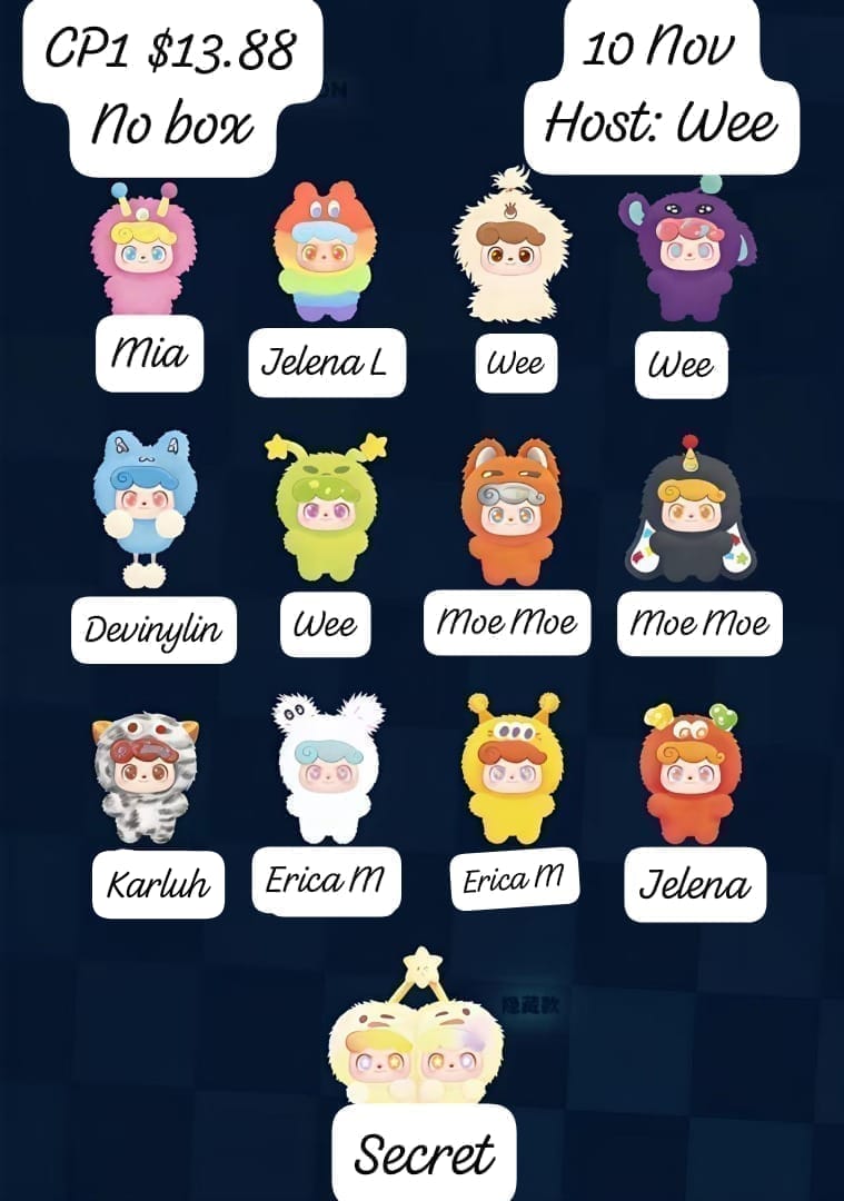 Qkid Wave Club Mini Plush Series toy surprise box Dolls