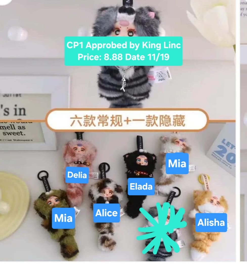 MM Candy Cat Plush Series Claim Party