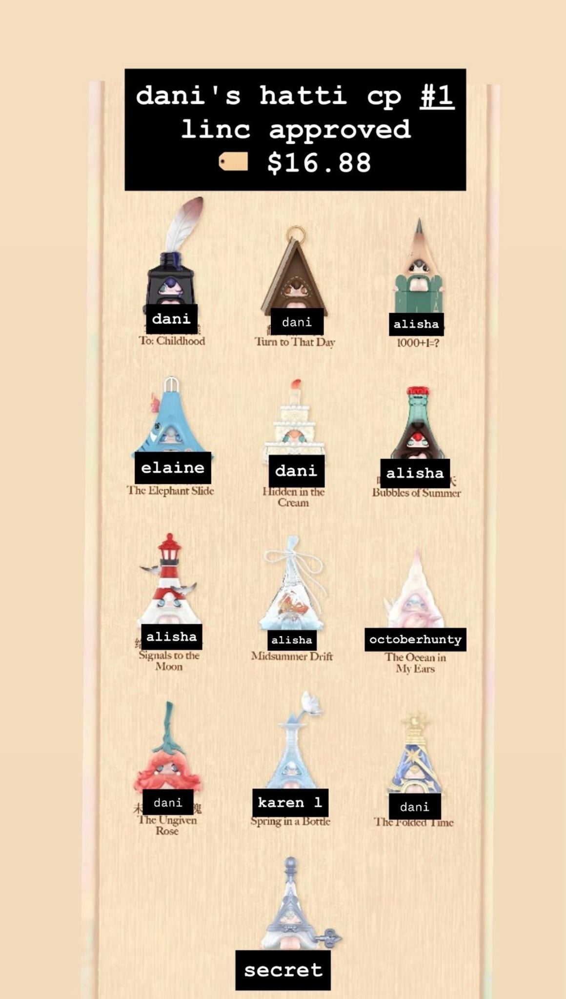 【preorder November 28th】POP MART 1001MOONS Where’s the Elephant Slide Series toy surprise box Dolls