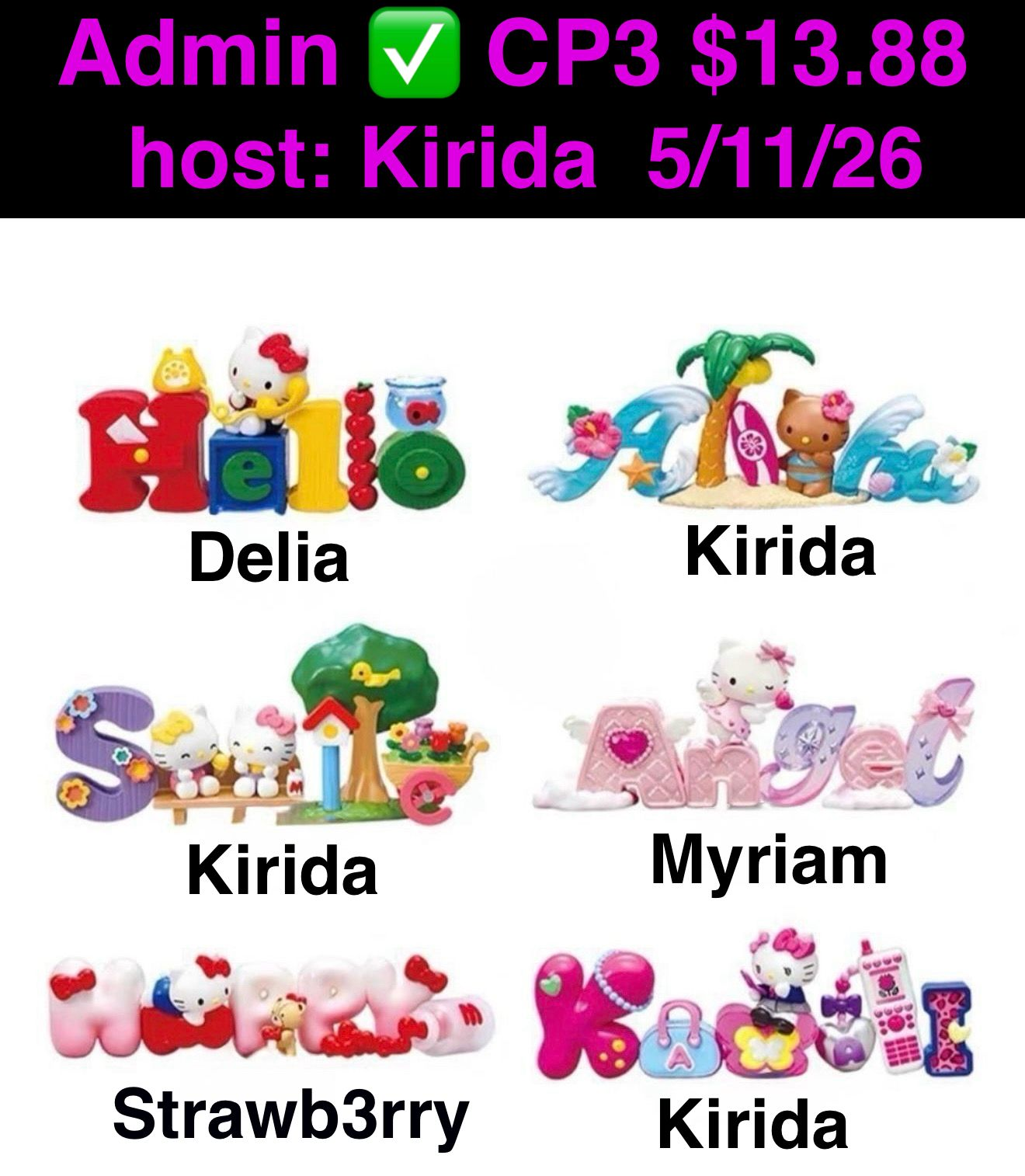 Hello Kitty Vocabulary Collection Series Claim Party