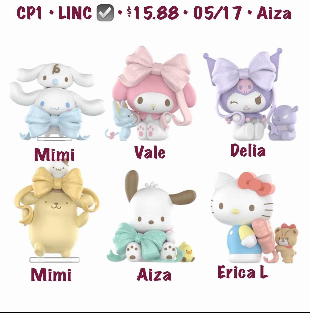 Sanrio Heart Bow Series Claim Party