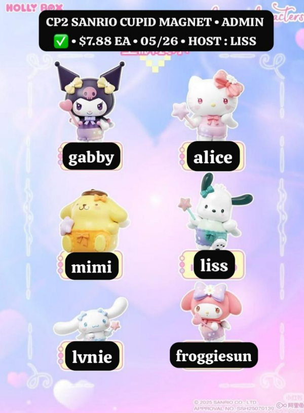 Sanrio Cupid Magnets series claim party