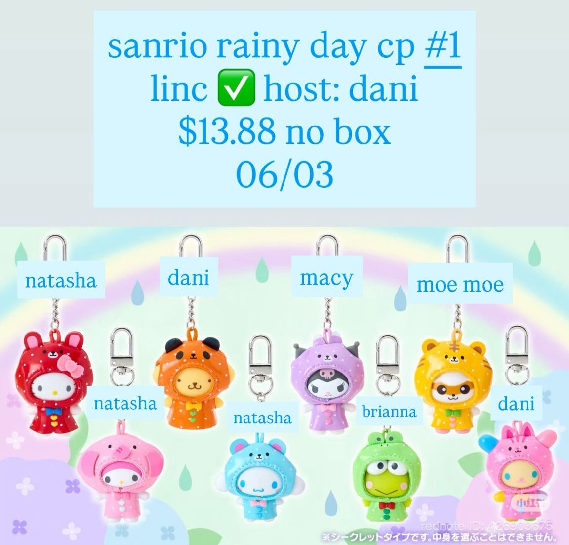 Sanrio Rainy Day Series Claim Party