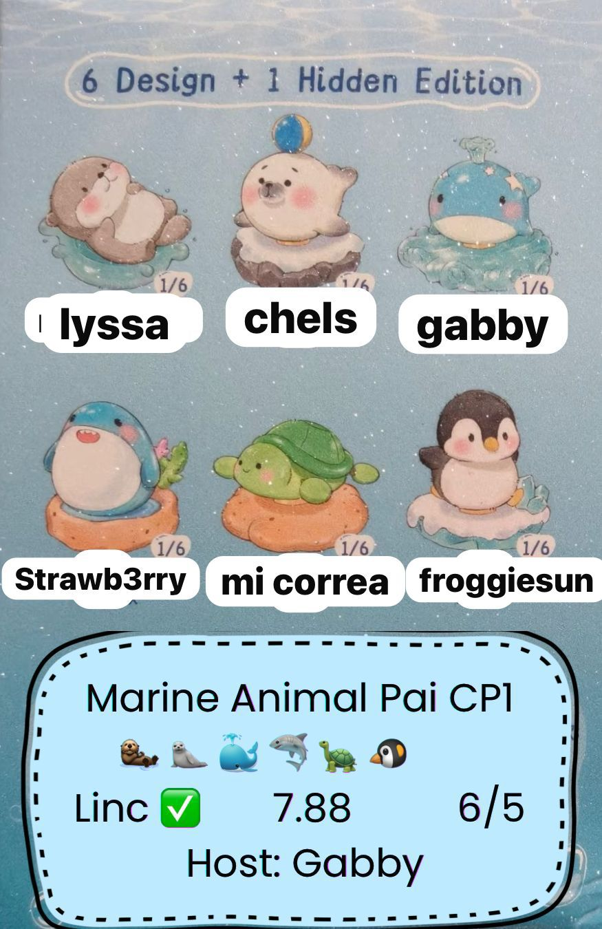 Marine Animal Pai Series Claim Party