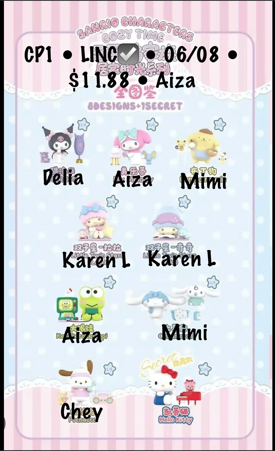 Sanrio Home Time Series Claim Party