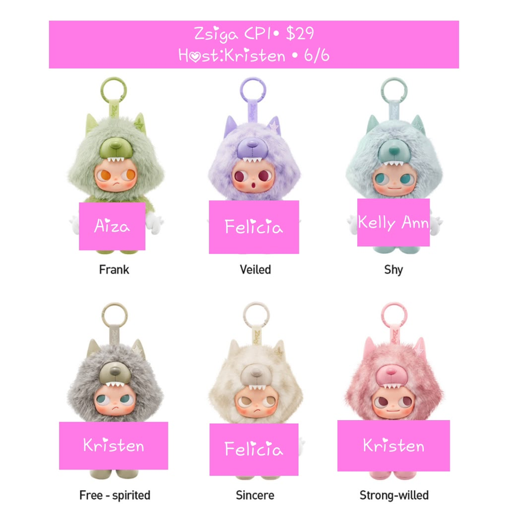 【preorder Confirmed Price Update Time: June 13】POP MART ZSIGA I'm Zsiga Plush Series toy surprise box Dolls