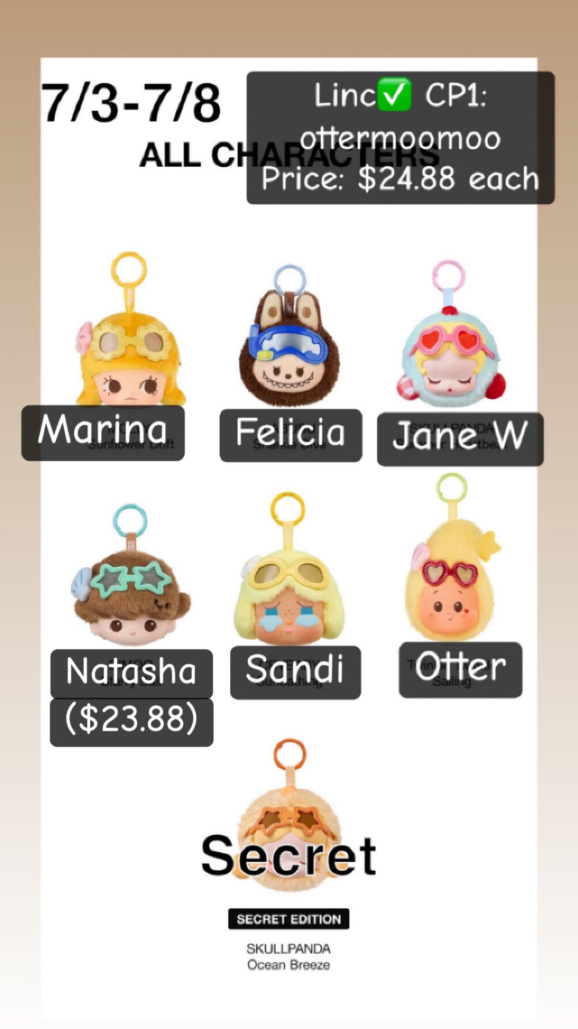 【preorder】POP MART Island Vacation Headphone Case Series toy surprise box Dolls