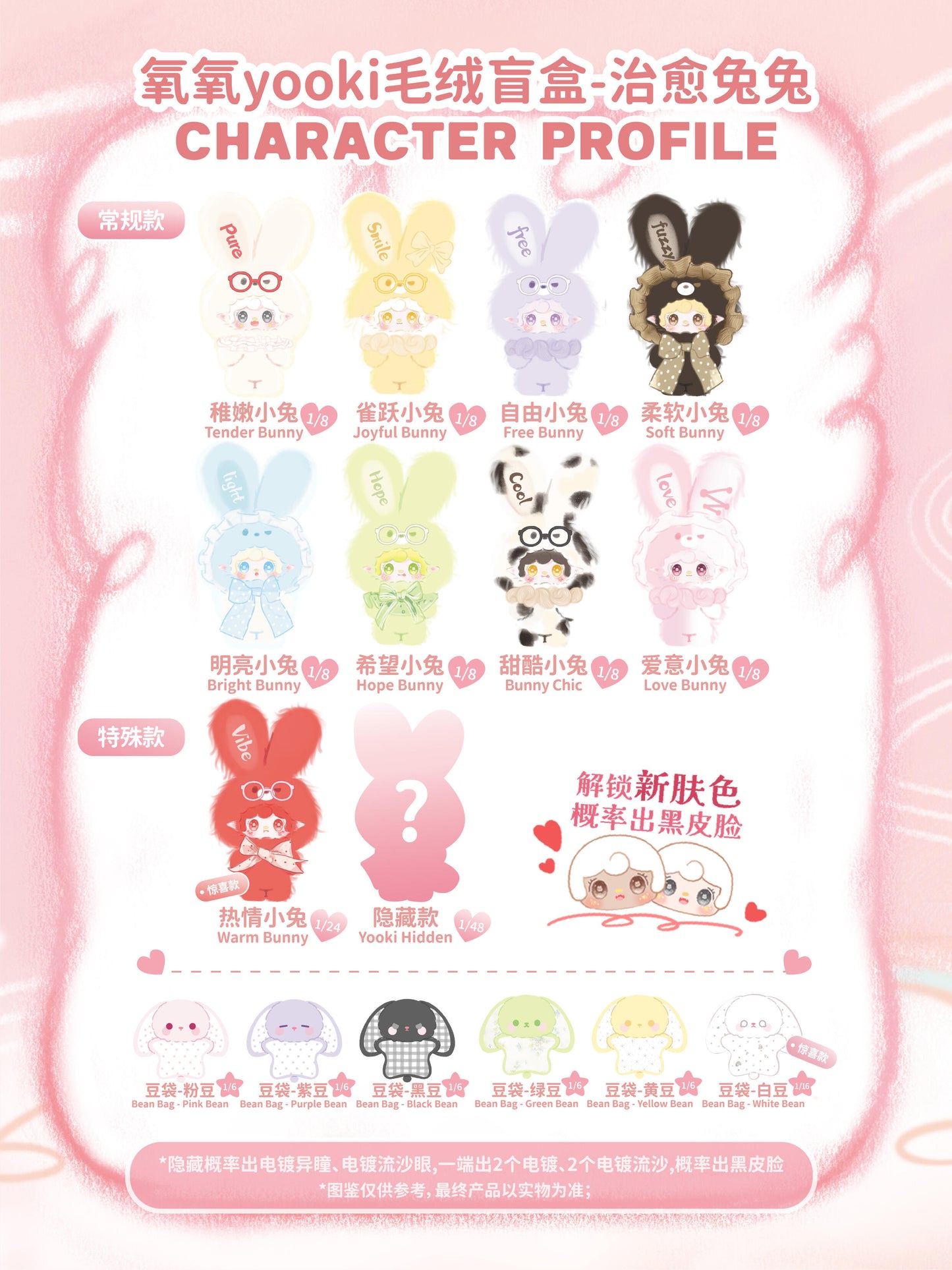 Yooki Healing Bunny Plush Series toy surprise box Dolls
