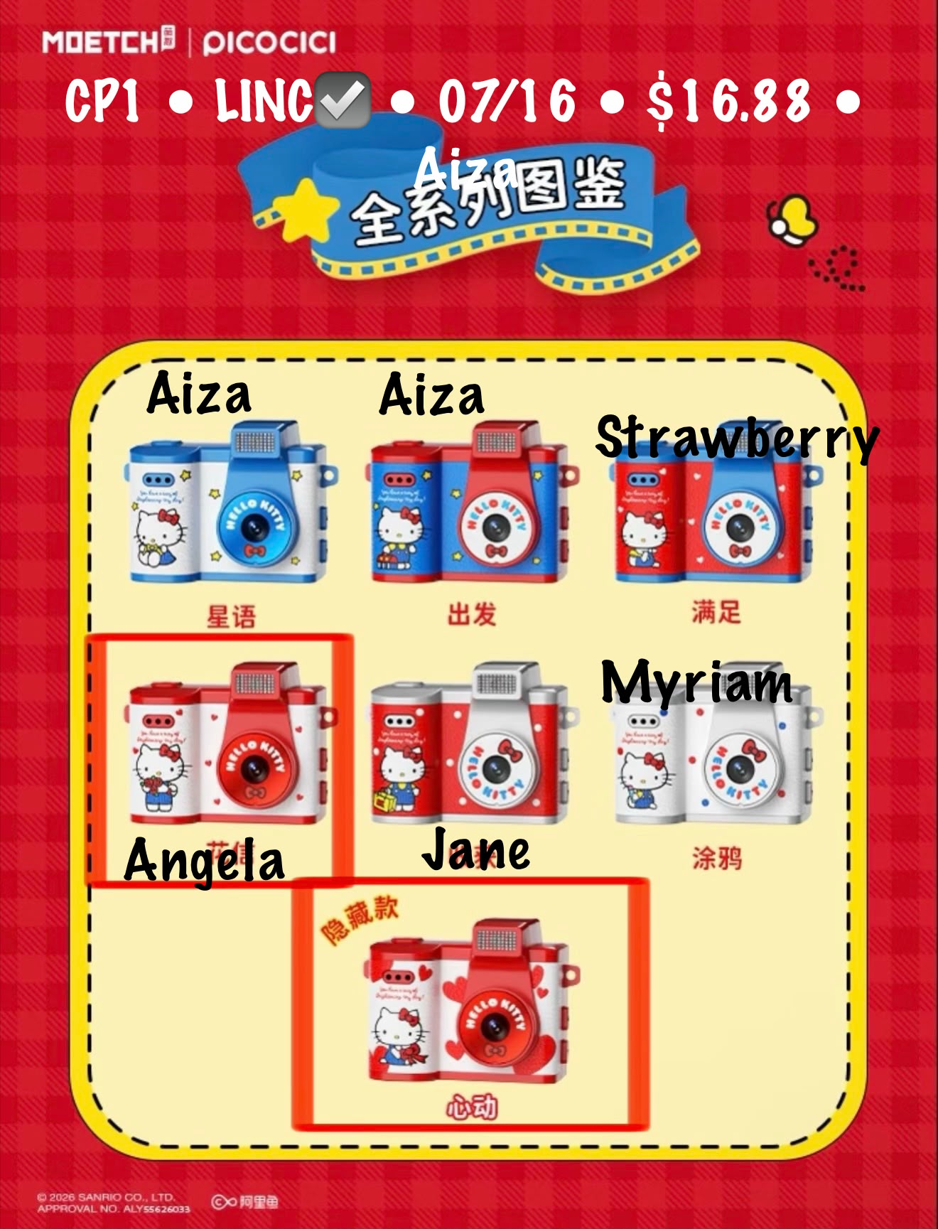 Hello Kitty “Energetic Signal” Mini Camera Series Claim party