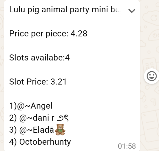 Lulu Pig Animal Party Minibean Series Claim Party