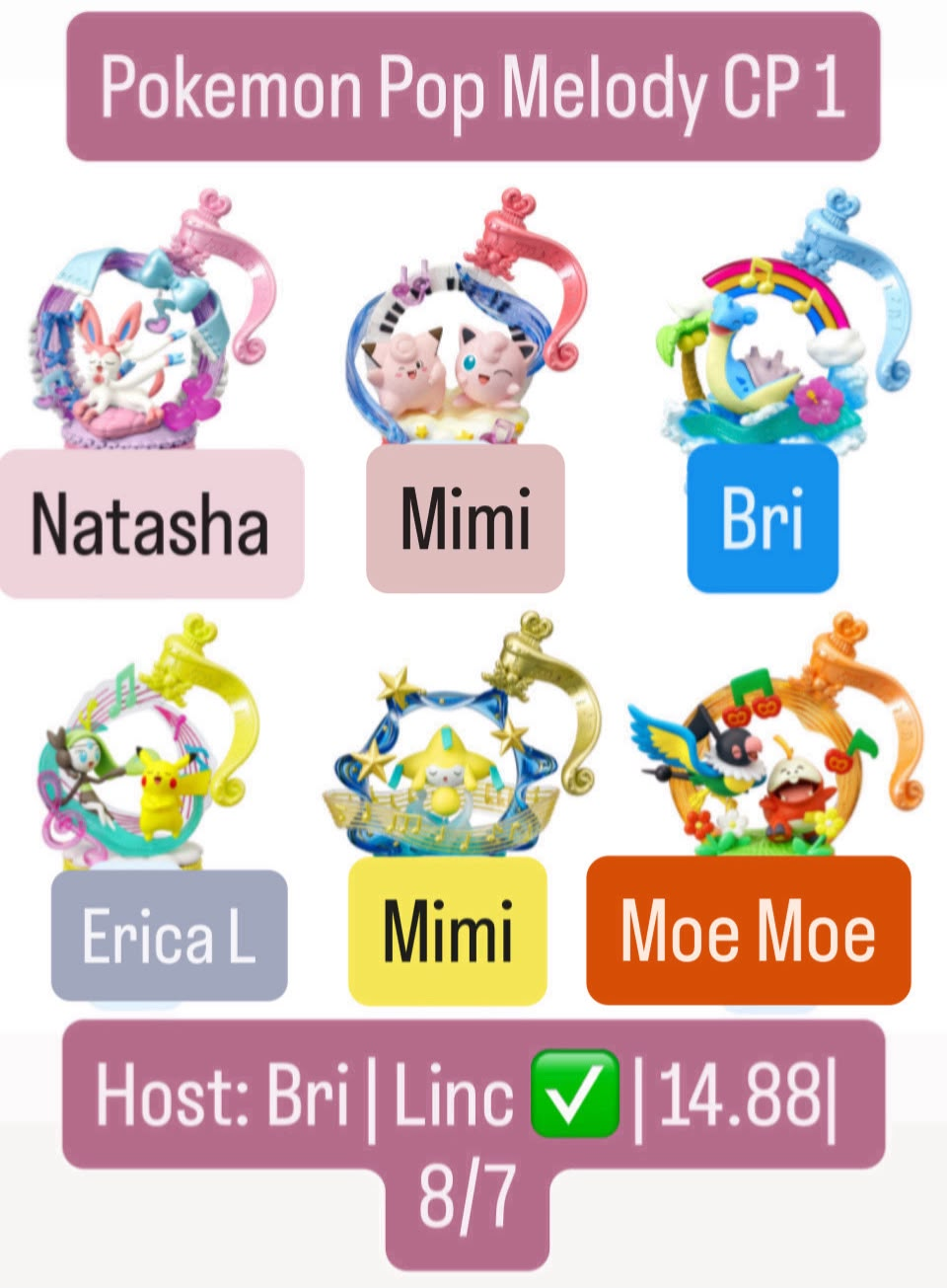 Pokemon Pop Melody Series claim party
