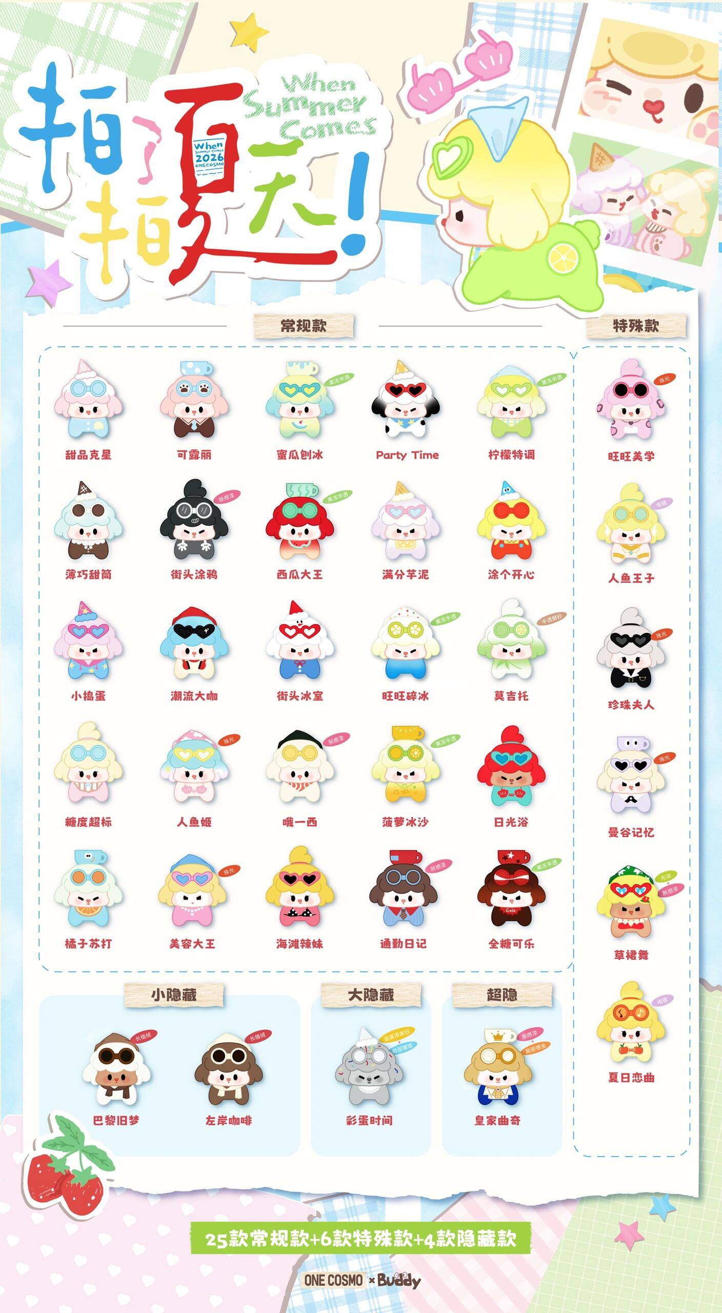 【preorder August 22】Buddy When Summer Comes Minibean Series toy surprise box Dolls