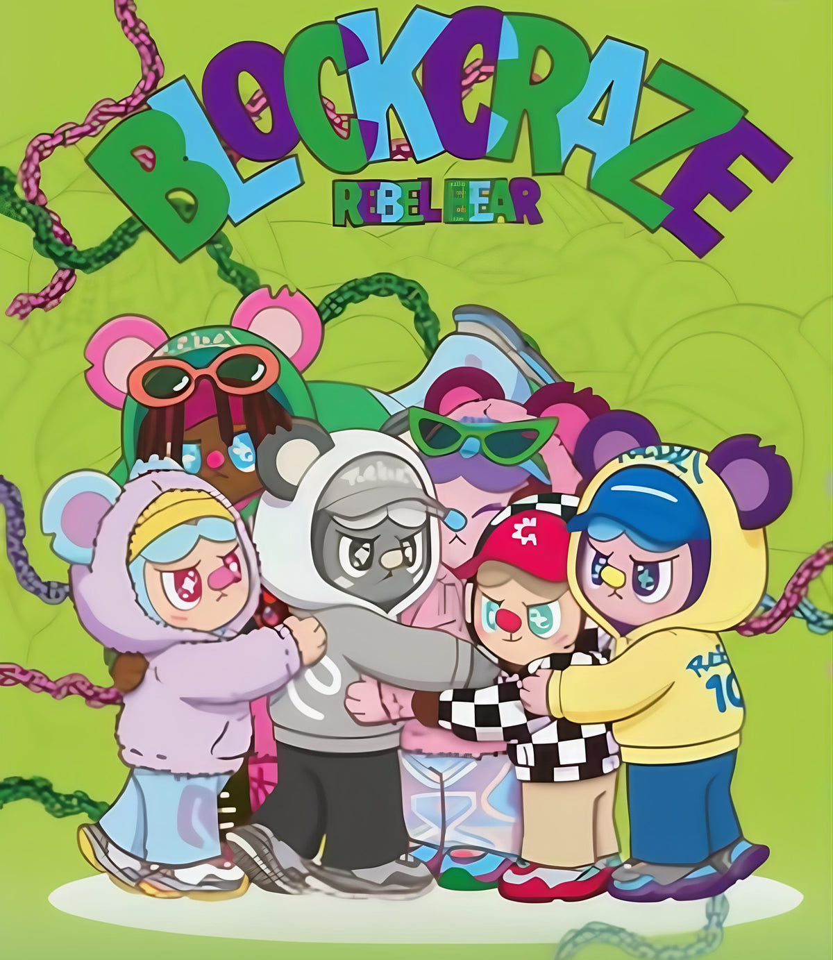 【preorder 9/26】Rebel Bear Frenzy Block Plush Series toy surprise box Dolls