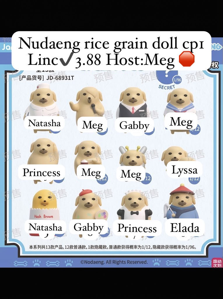 Nudaeng rice grain doll series claim party