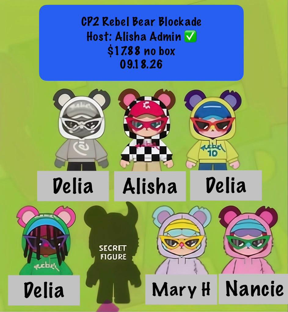 【preorder 9/26】Rebel Bear Frenzy Block Plush Series toy surprise box Dolls