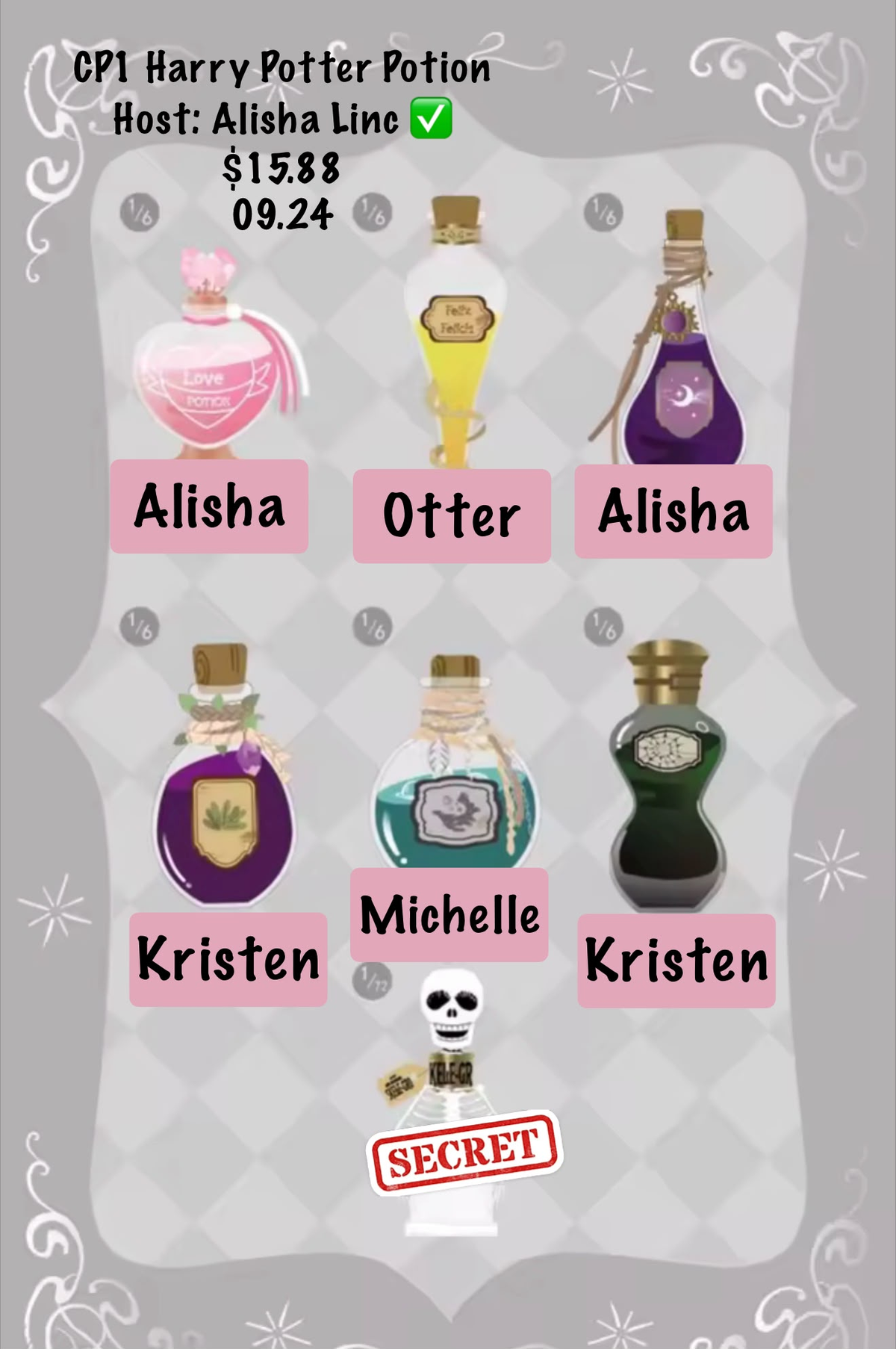 Harry Potter Potion Series Claim Party