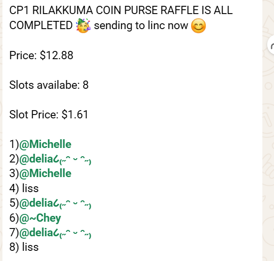 RILAKKUMA Coin Purse series claim party