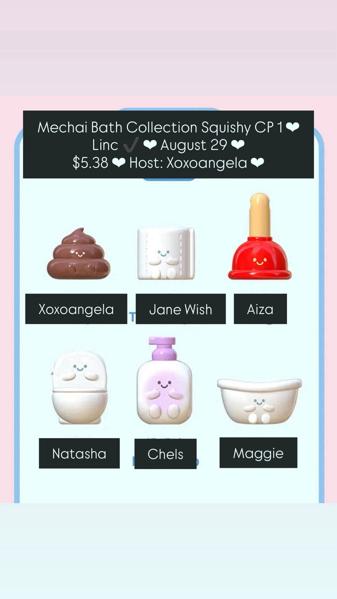 Mechai Bath Collection Squishy Series Claim Party