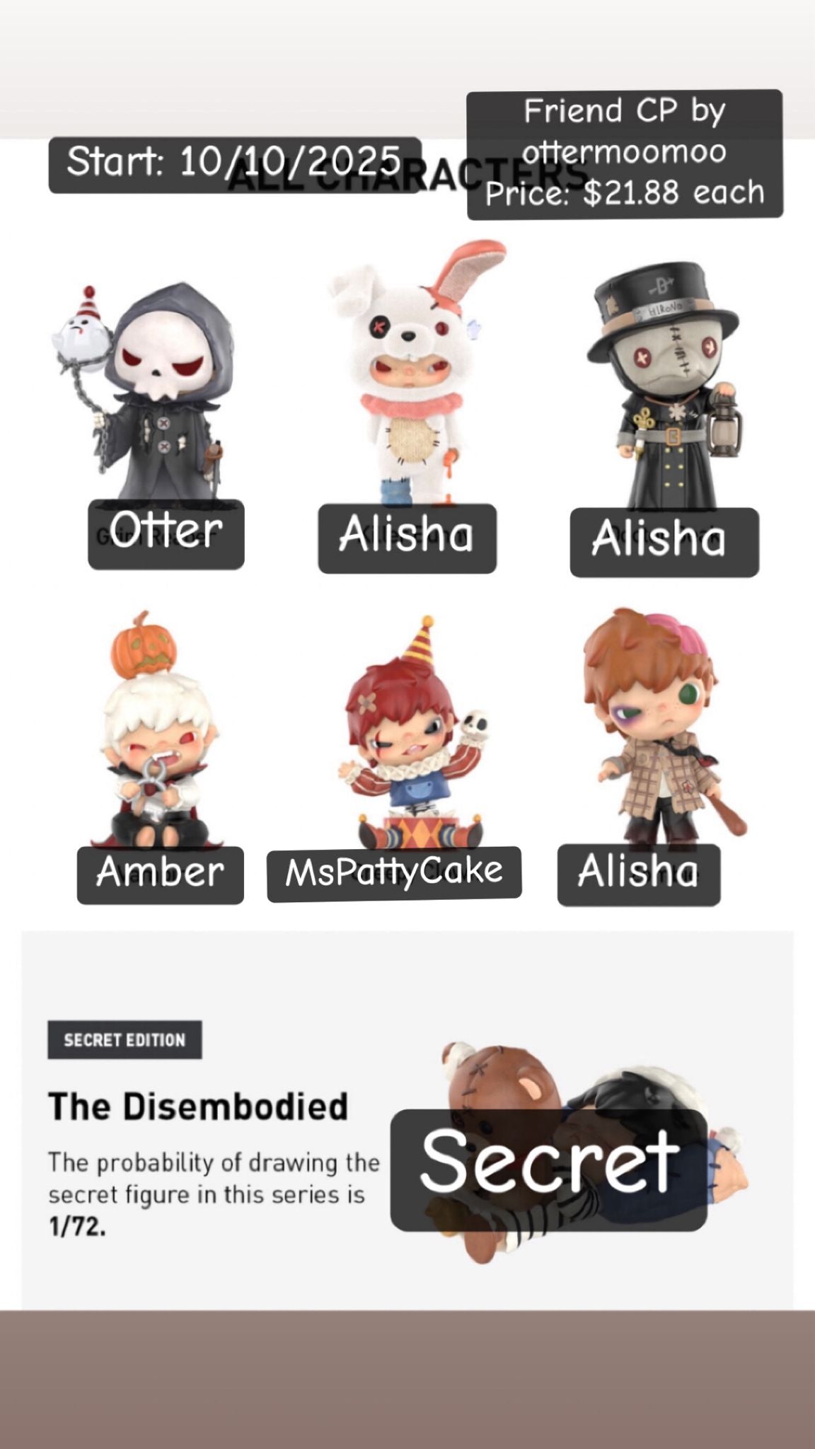 POP MART Hirono Monsters' Carnival Series toy surprise box Dolls