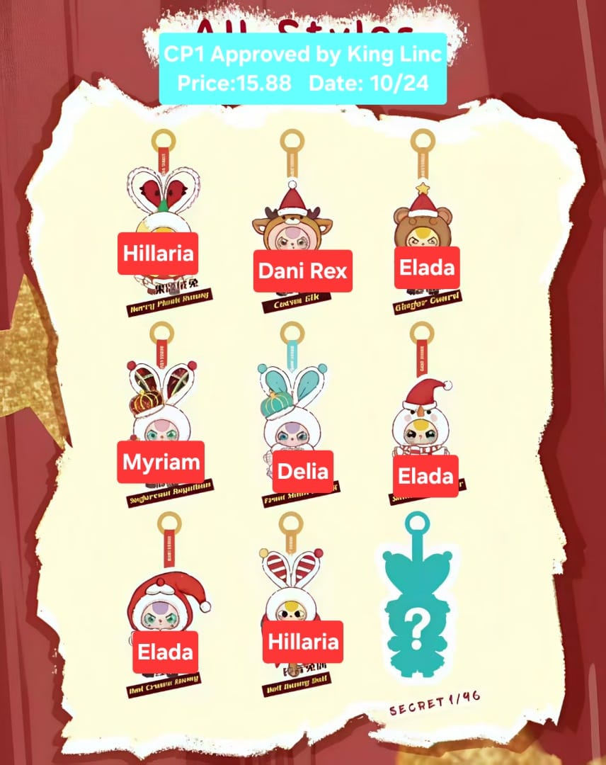 Baby Three Merry Christmas Plush Series toy surprise box Dolls