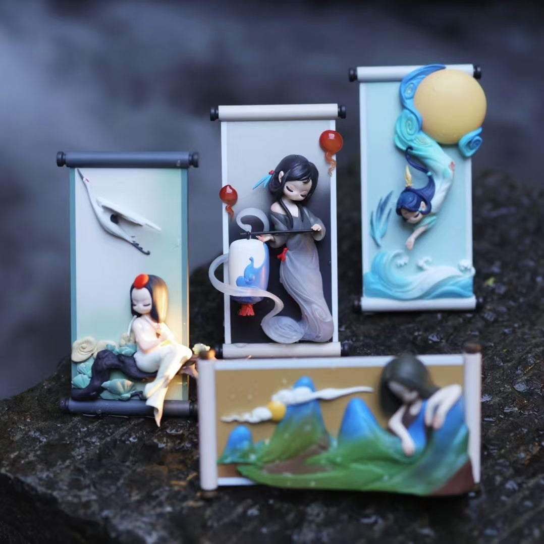 Sleep Elves Picture Scroll Series toy surprise box Dolls
