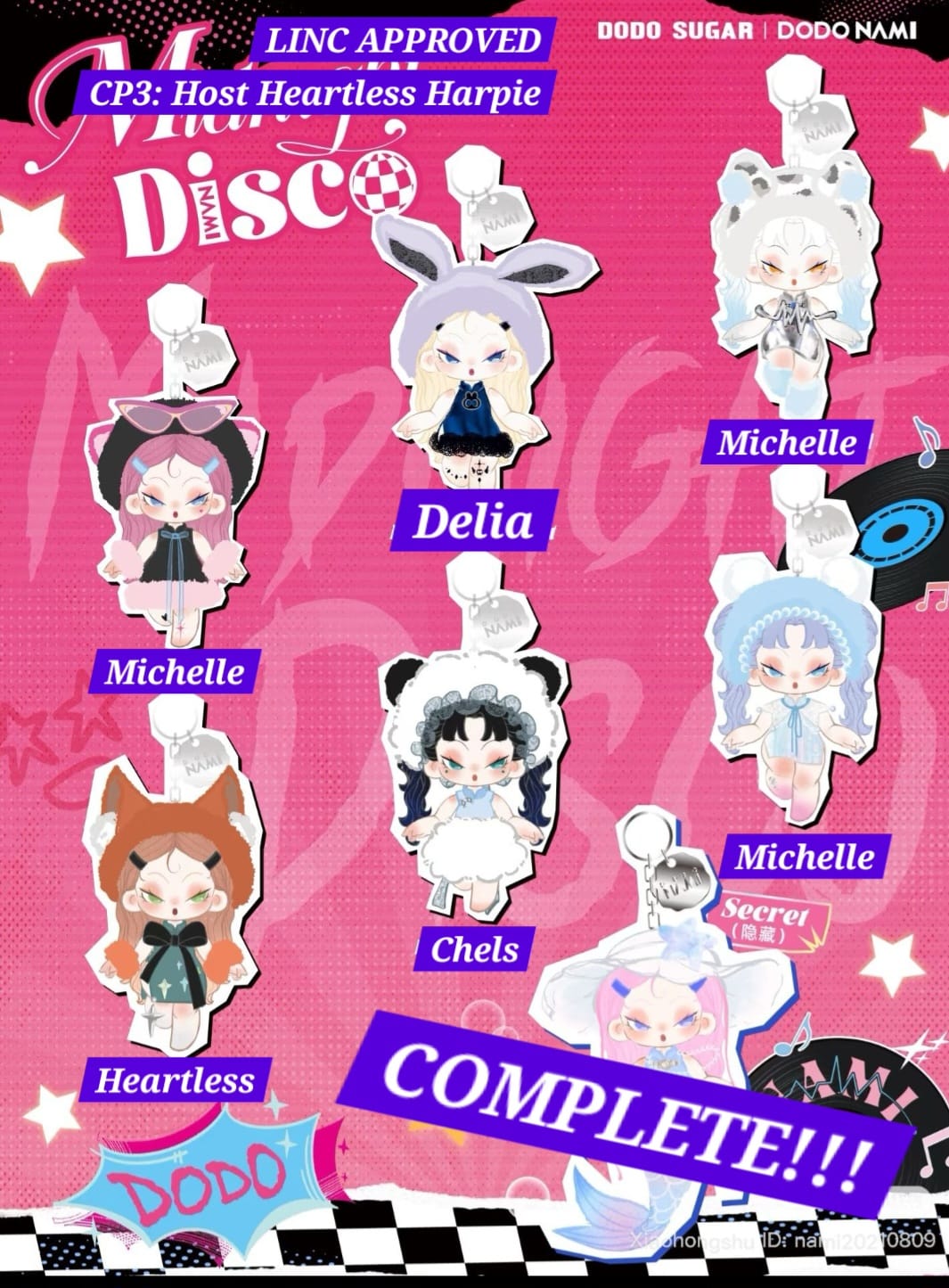 【preorder】Dodo Nami Midnight Disco Plush Series toy surprise box Dolls