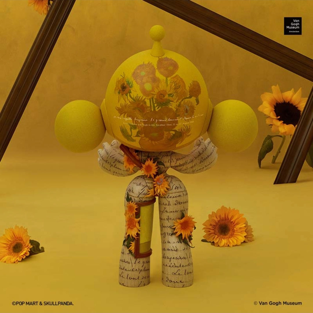 【preorder】POP MART MEGA α SKULLPANDA 400% Van Gogh Museum Sunflowers Limited Dolls