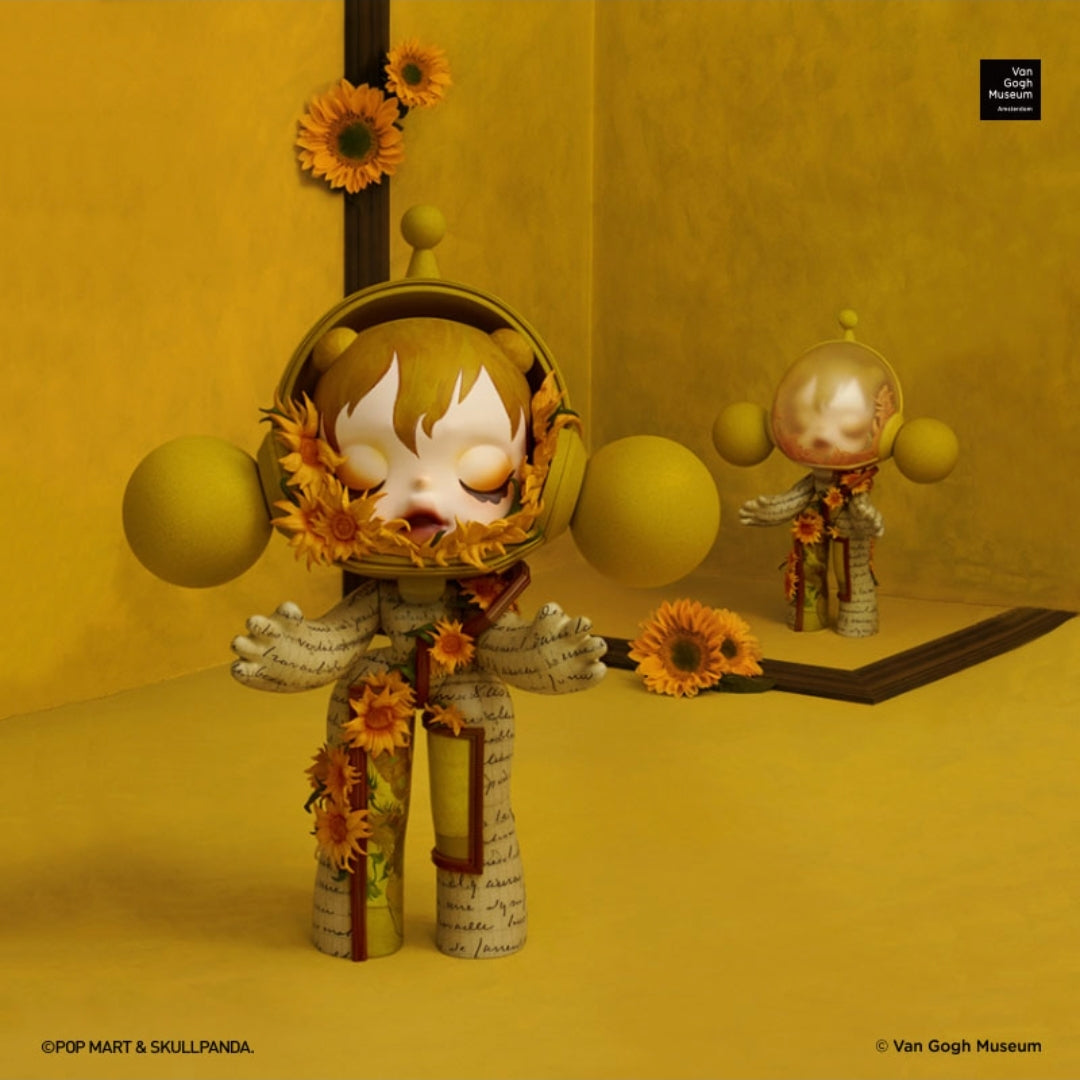 【preorder】POP MART MEGA α SKULLPANDA 400% Van Gogh Museum Sunflowers Limited Dolls