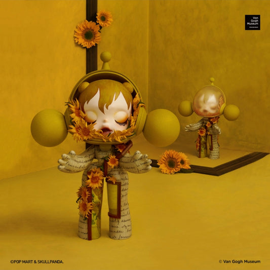 【preorder】POP MART MEGA α SKULLPANDA 400% Van Gogh Museum Sunflowers Limited Dolls