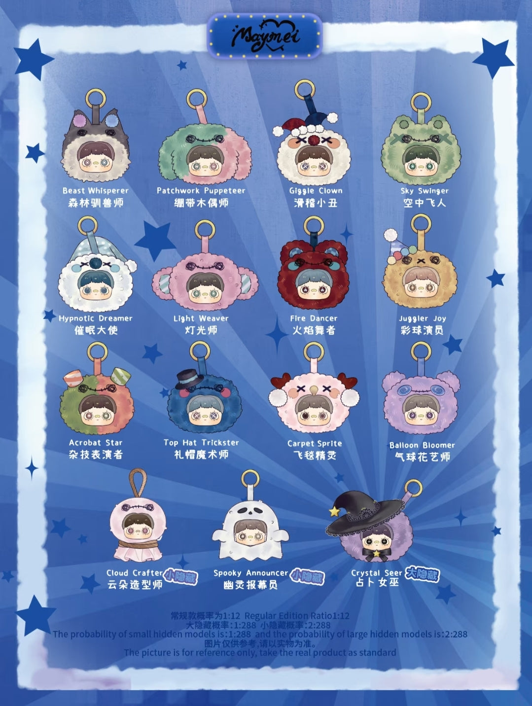Maymei Crazy Circus Plush Series toy surprise box Dolls