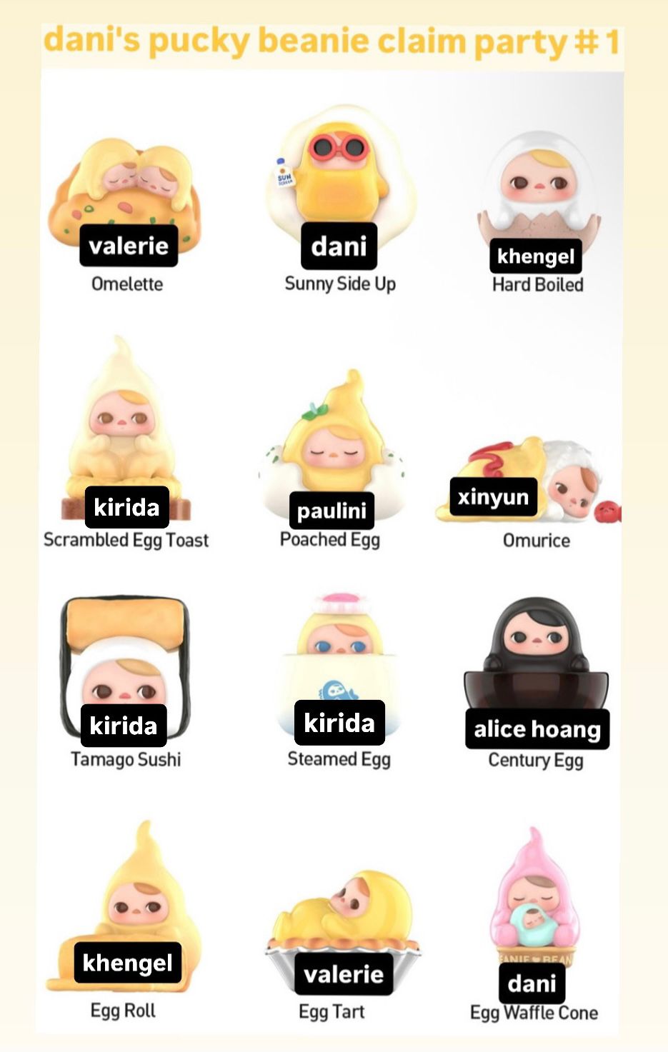 POP MART Pucky Egg Beanie Series toy surprise box Dolls
