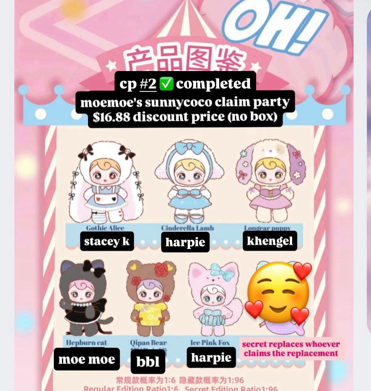 Sunnycoco Rebel Sweetheart Plush Series toy surprise box Dolls