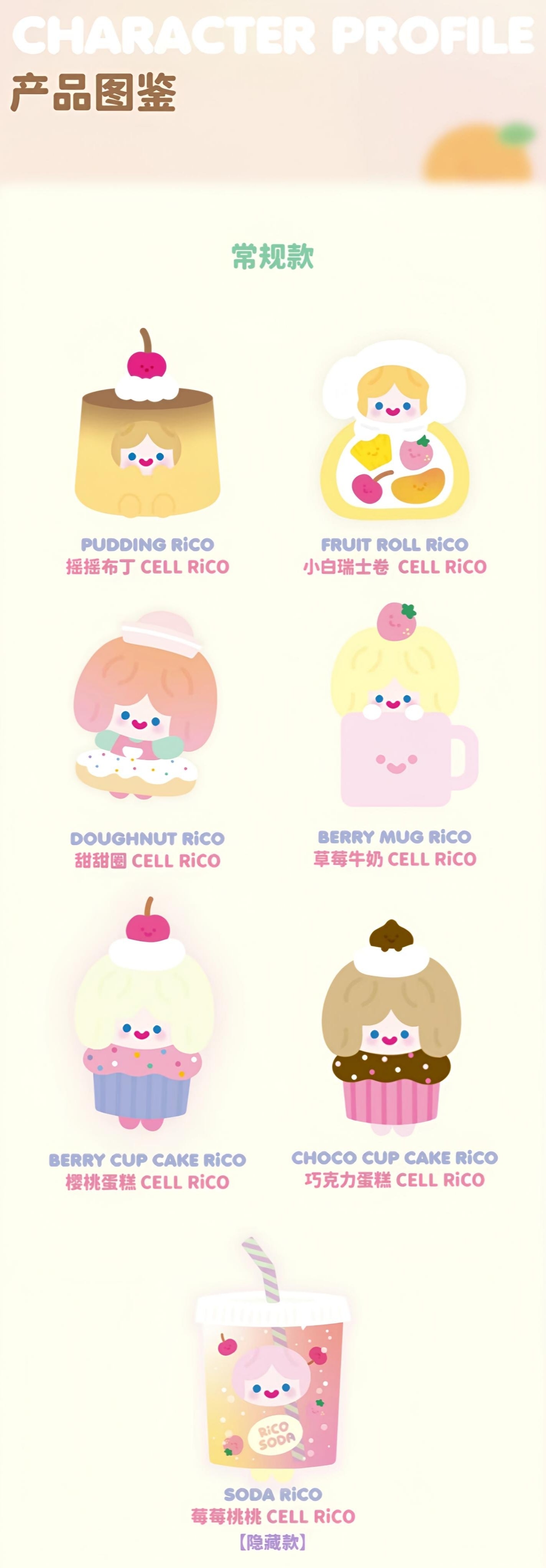 Rico Happy Sweets Plush Series toy surprise box Dolls