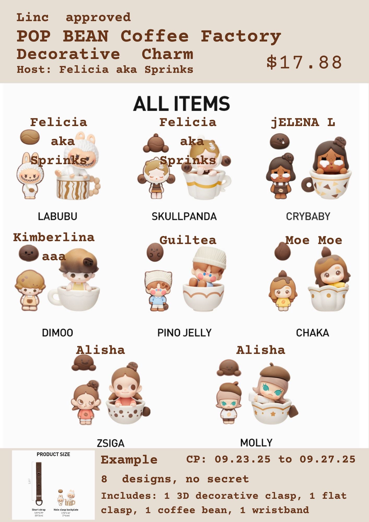 POP MART Coffee Factory Decoration Charm Series Claim Party