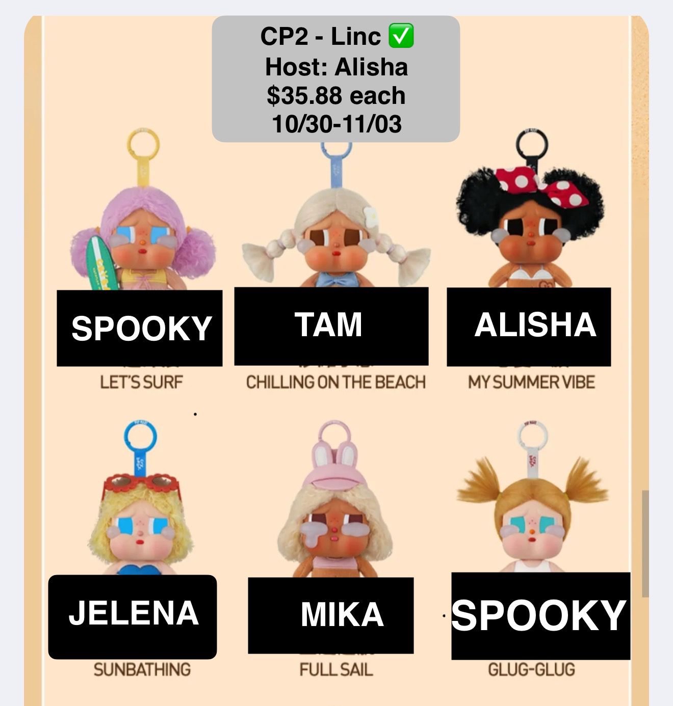 【preorder】POP MART Crybaby Vacation Move On Plush Series toy surprise box Dolls