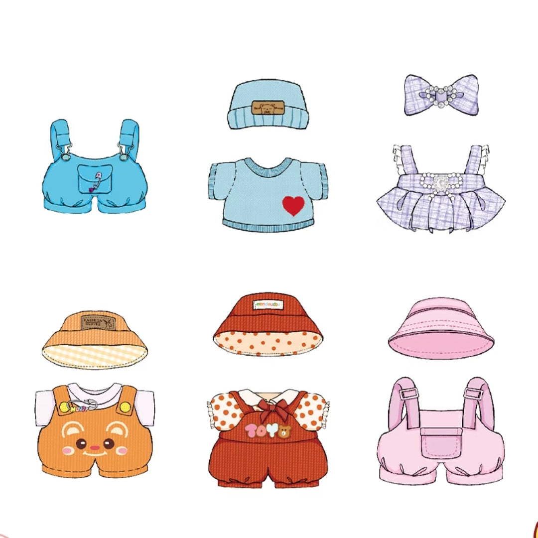 【For 15 - 17cm Plush】Poop Magic Wardrobe Plush Cloth Series toy surprise box Dolls