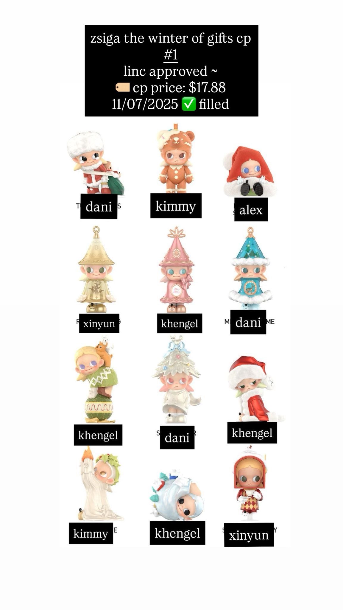 【preorder November 14th】Zsiga The Winter of Gifts Series toy surprise box Dolls