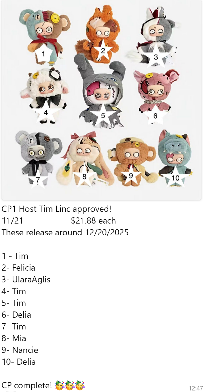 【preorder December 22】Sewing Baby Plush Series toy surprise box Dolls