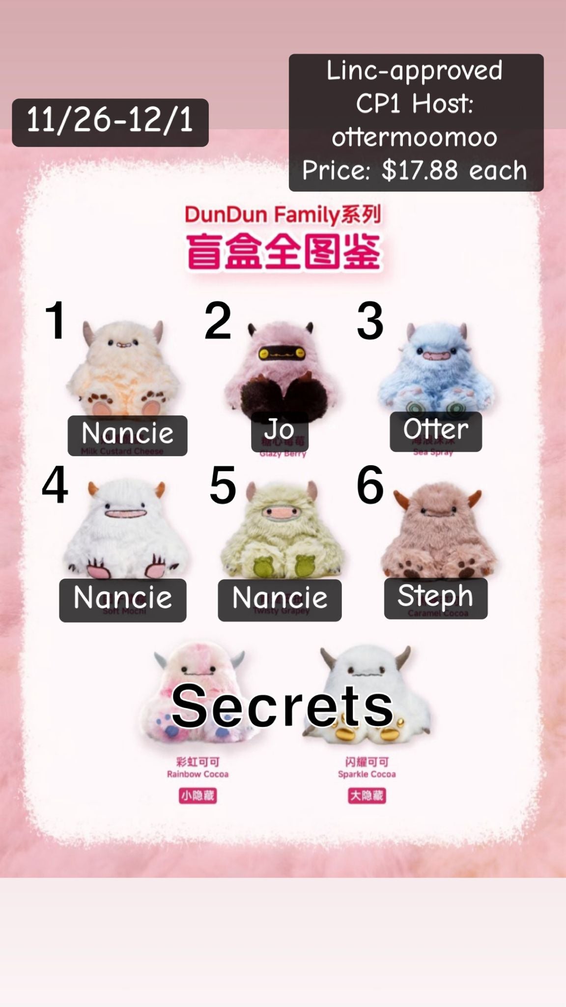 【preorder】Dundun Monster Plush Series toy surprise box Dolls