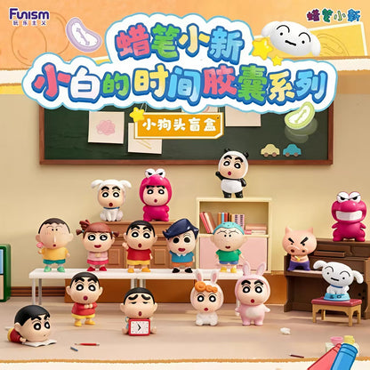 Crayon Shinchan Shiro's Time Capsule Puppy Face Minibean Series toy surprise box Dolls