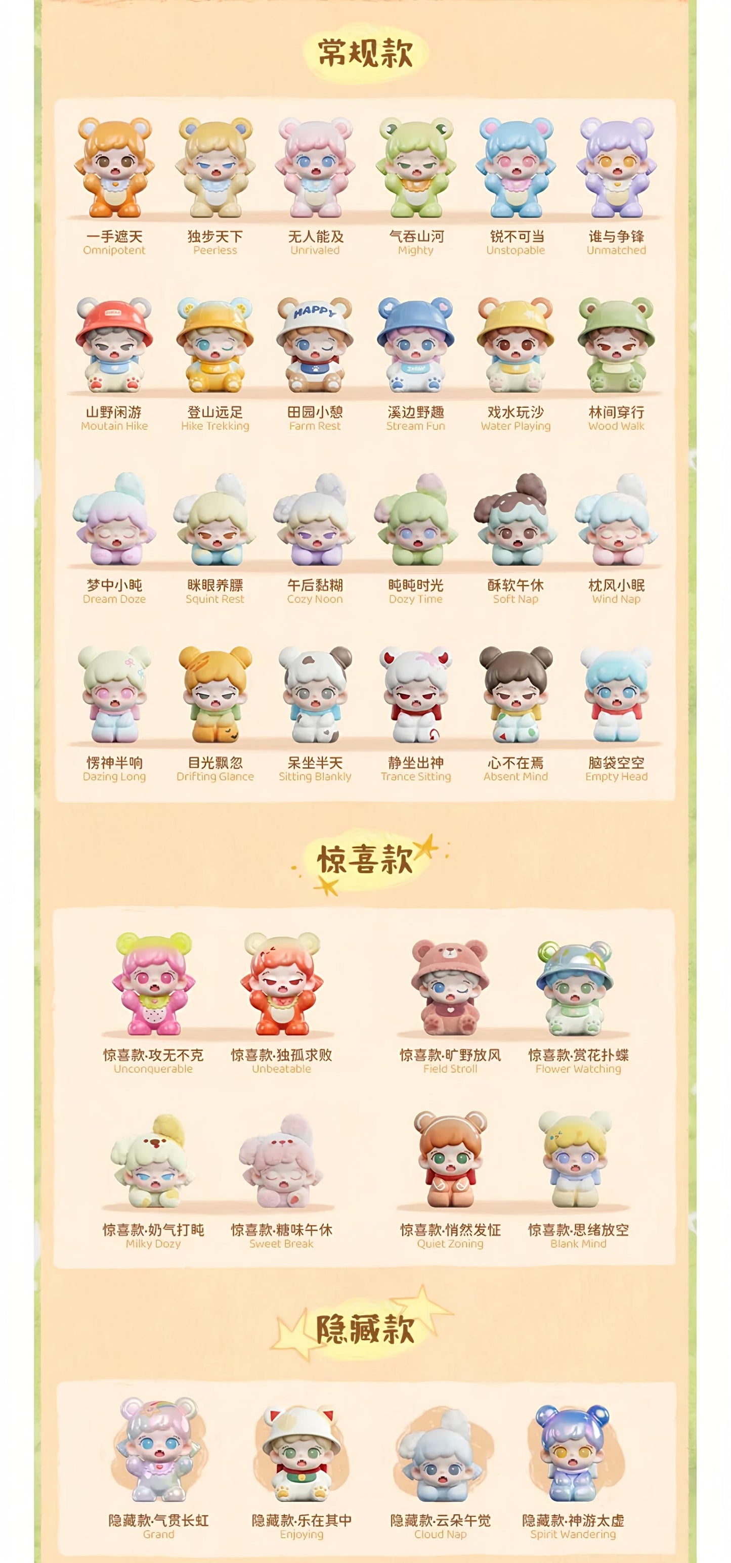 Zoraa Tiny Kindergarten Minibean Series toy surprise box Dolls